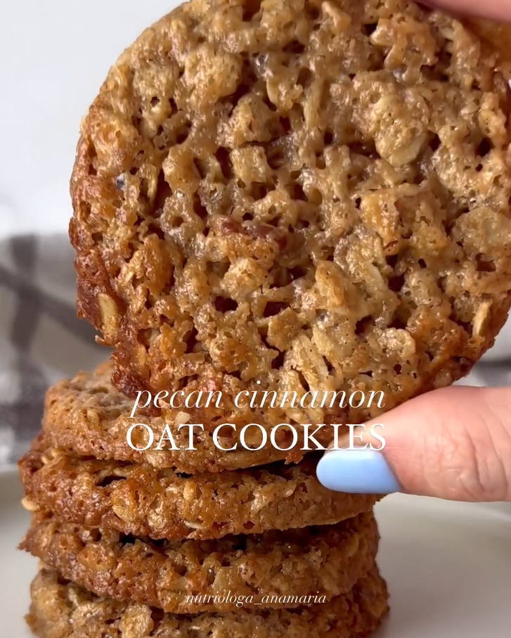 Pecan Cinnamon Oat Cookies